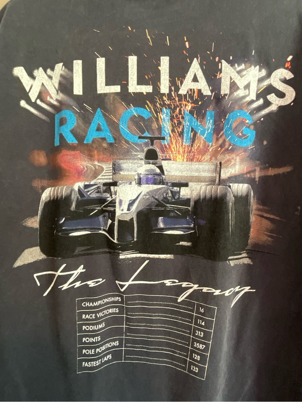 Abercrombie & Fitch Williams Racing Graphic Tee - Black & Blue Accents